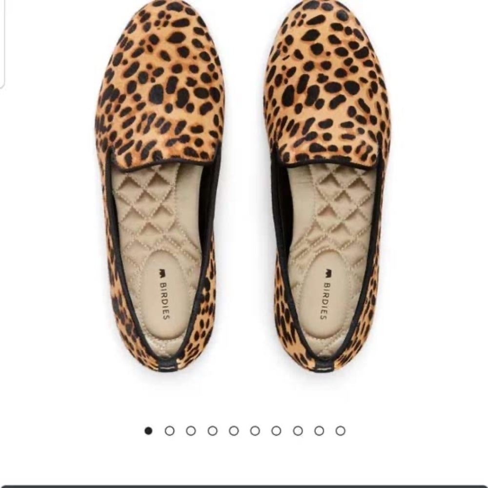 BIRDIES The Starling Cheetah Calf Hair Loafers